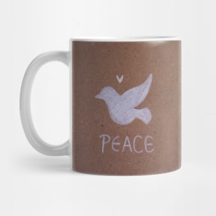 P E A C E   D O V E - Watercolor Illustration Mug